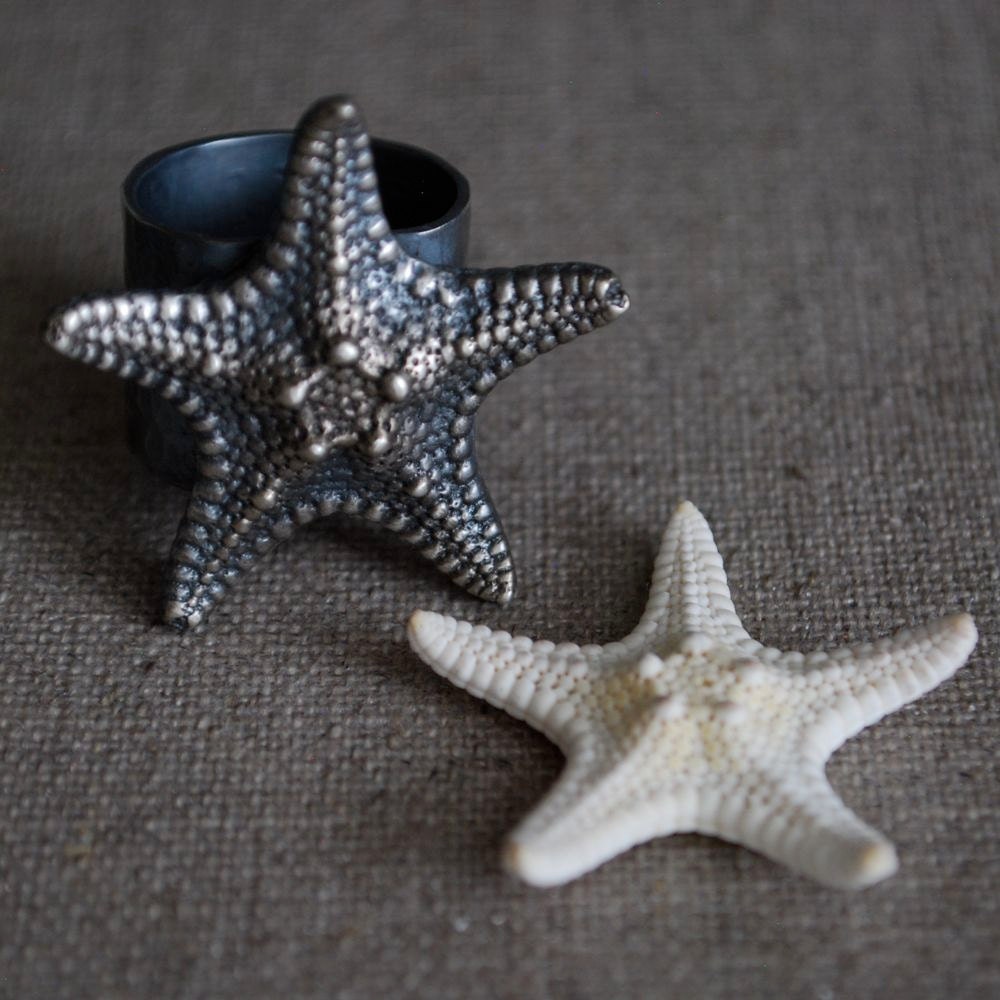 The Mermaid's Starfish Ring, Sterling silver, size 7