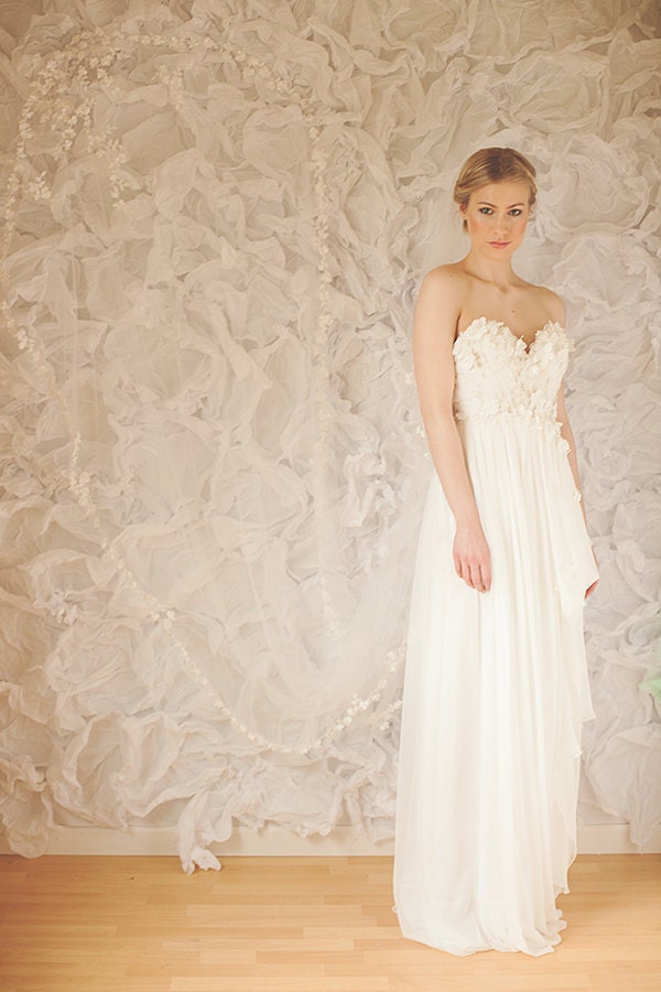 Enchanted - Sweetheart Bohemian Custom Floral Wedding Dress