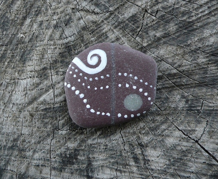Flat Beach Slate - Spiral and Dots