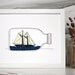 Ship in a bottle print