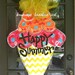 Chevron Ice Cream Cone Door Hanger - Bronwyn Hanahan Art