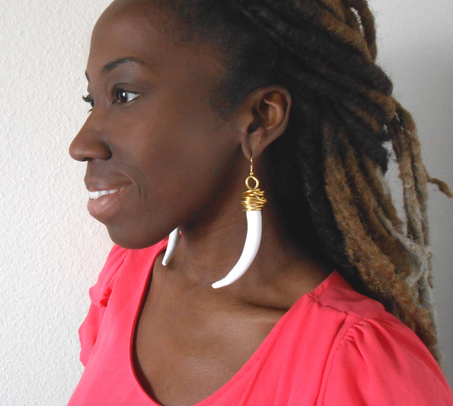 Boho Luxe Tusks- Statement earrings