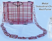 Metal, Industrial-Chic, Red, Women Purse