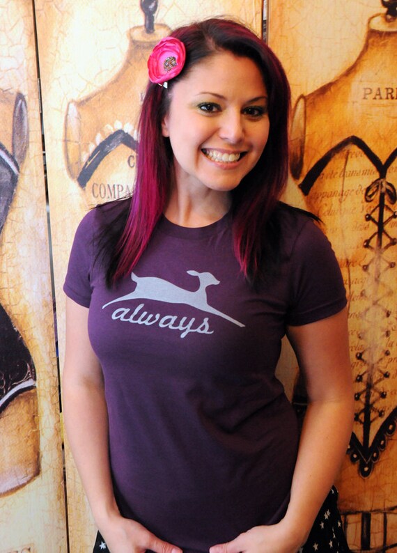 Always tee. Women's American Apparel fitted tee MEDIUM in EGGPLANT