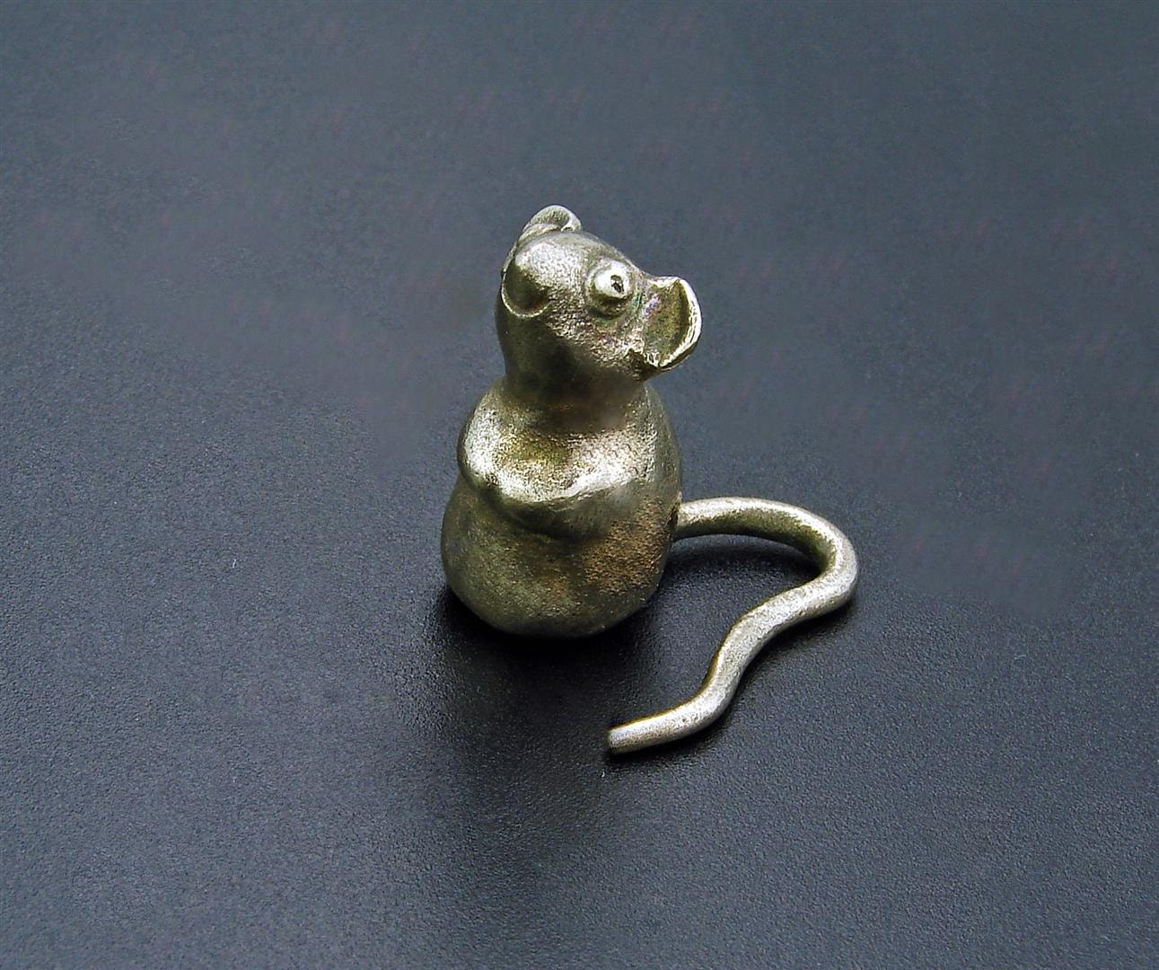 Pip Squeak - Handmade Solid Bronze Miniature Mouse Sculpture. Unique OOAK - JoyFunnellEtsy