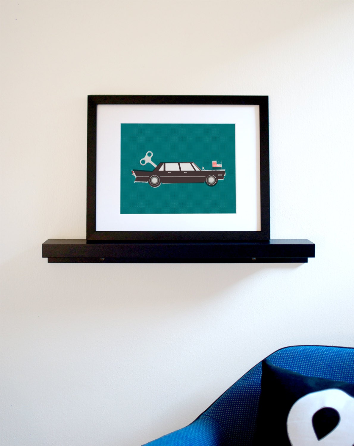 Diplomatic Immunity - Wind Up Toy Car Art Print - 100% Recycled Paper (Free Shipping in US)
