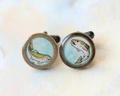 Rainbow Trout fish cuff links, men's accessory, for him, fathers day gift, fishing cufflinks, one of a kind