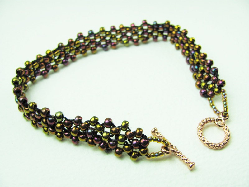 Beadwork Bracelet - Multi Color Metallic Color - SRAJD
