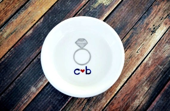 Ring Dish Engagement Ring Holder- Perfect Gift for the Bride