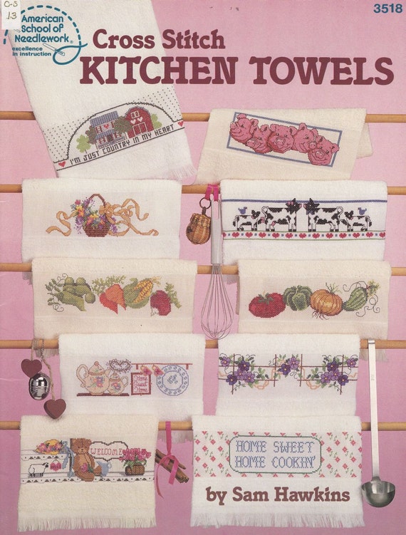 Kitchen Towels Cross Stitch Patterns 22 Border By Paperbuttercup