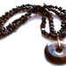 Glowing Golden Brown South African Tigereye Stone and Bronze Necklace