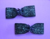 Gothic Spider and Web Hair Bows