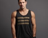 Tri-blend Naval Flag tanktop for men - unisex