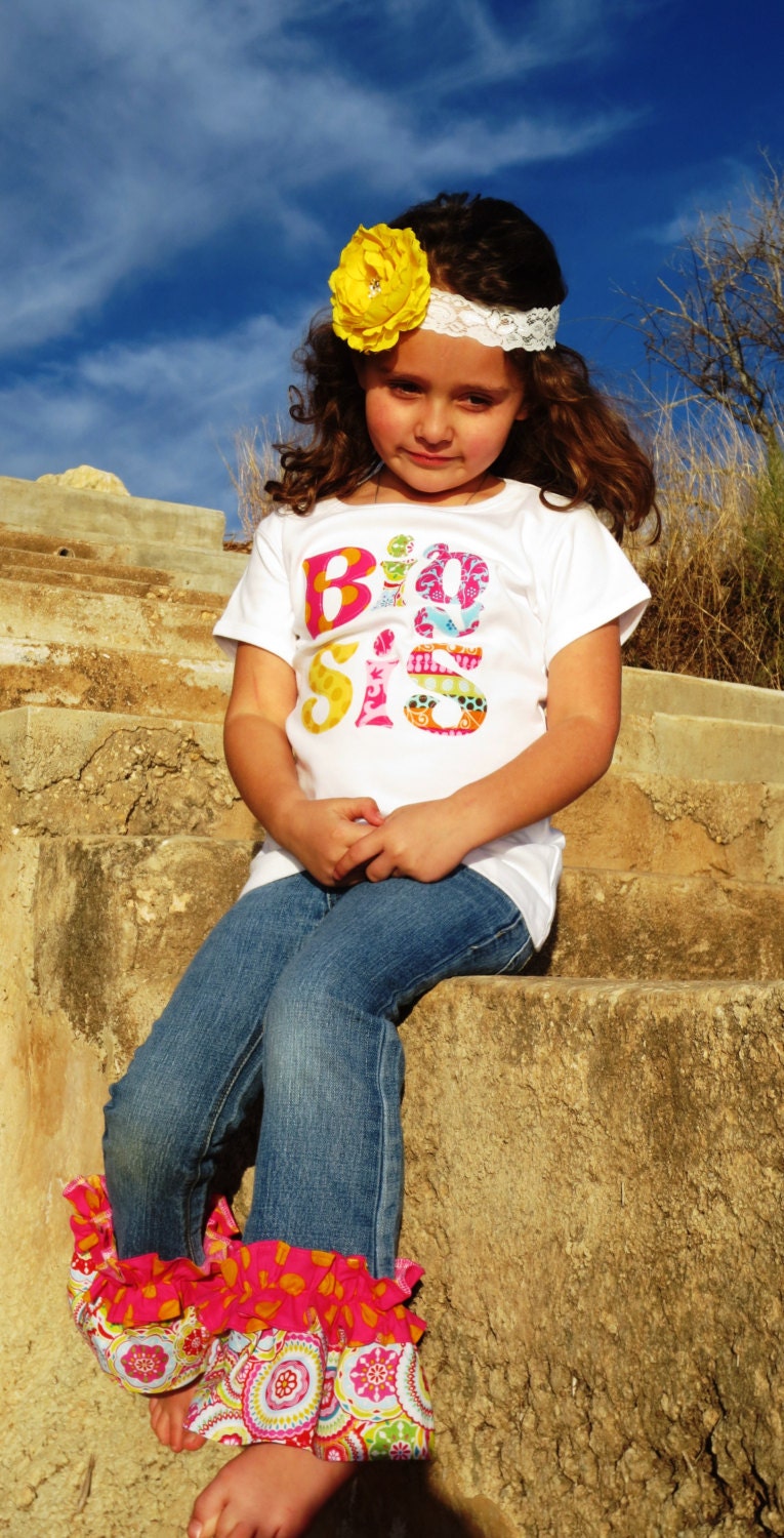 Big Sister Shirt...Big Sis, Mid Sis, Lil Sis...Sweet Sister Shirt Long or Short Sleeved- 0-3m to 8 years