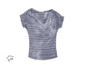 Navy Blue Drapey Jersey Top - PREORDER Small, Medium, Large