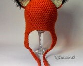 Adult size-Crochet Fox Hat