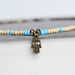 Hamsa Hand Necklace, Yoga Wood and Turquoise Seed Beads, Wooden Yoga Inspired Hamsa Necklace
