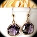 Amethyst Earrings - Czech glass - Gold filled earwires - Elegant - Bridal jewelry - bridesmaids - February birthstone - gift -
