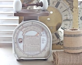 Vintage Industrial Postal Scale - Brown with White Face