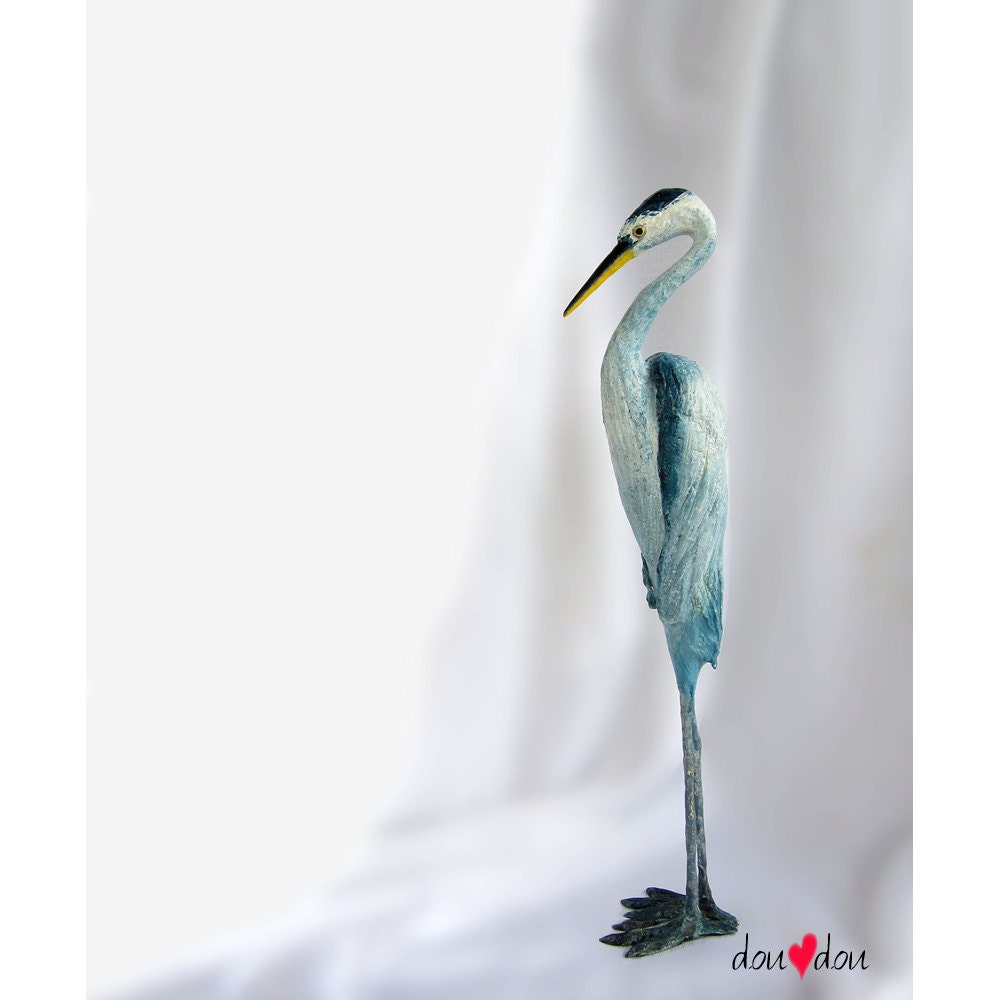 Art Bird Sculpture - Blue Heron