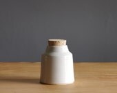 SALE white porcelain bottle jar container pottery ceramic modern minimal simple kitchen