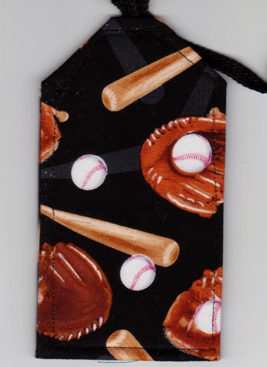 HANDMADE baseball fabric Custom Luggage Tag Gift for Him Personalized Wedding Favor ID tag unique fun