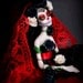Lightpainted Doll- Porcelain, BJD, OOAK, Mictecacihuatl, Gothic, Macabre, Ball Jointed Doll, Art Doll, Miniature, Day of the Dead