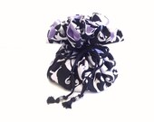 Drawstring Jewelry Pouch Lavender / Bridesmaid Gift / Travel Bag / Jewelry Organizer / Cosmetics / Black and White Design with Lavender
