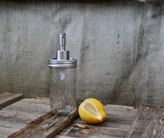 Mason Jar Dispenser (12oz) "Sarita" style - eco friendly home