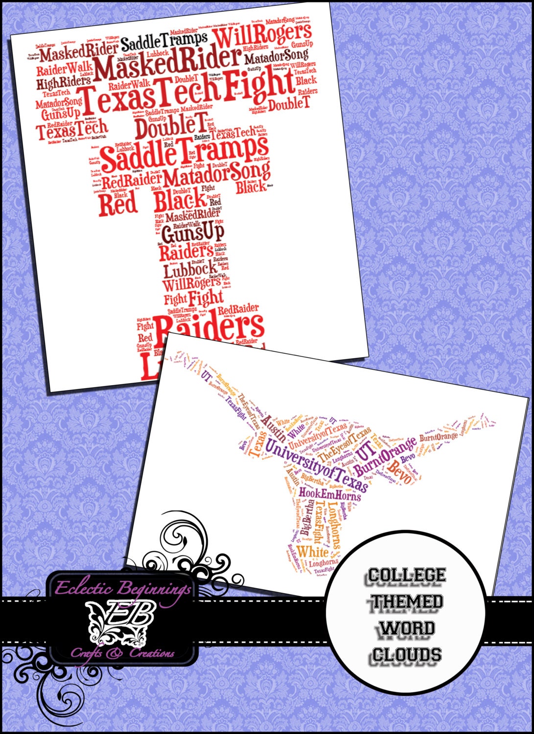 Graduation Personalized Custom College Word Cloud: Texas A&M, Texas Tech, WTAMU, Oklahoma, Texas, Ohio, USC, Nebraska, Georgia, Florida, etc