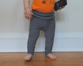 Unisex baby leggings, gray bamboo