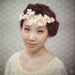 Wedding Flower Crown - Flower Headpiece - Pale Coral Silk Hair Flower Bridal Headband - Vintage Style Flower Hair Wreath - Style HP1314
