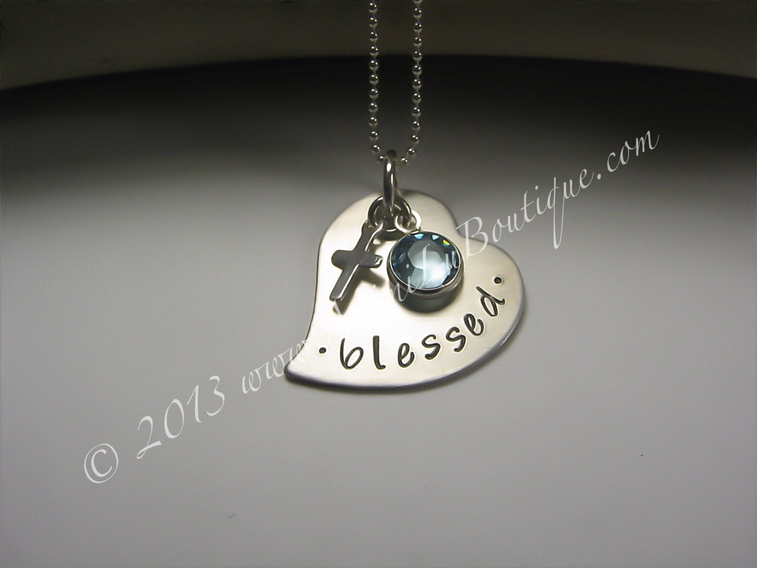 Personalized Hand Stamped Mommy Necklace - I Am Blessed - Mother's Day Gift - Sterling Silver Christian Jewelry
