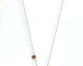 Green Gemstone - Long Pendant Necklace - Aventurine with Labradorite - Lucky Jewelry - Folk - Bohemian - Casual - Eco Friendly - Tear Drop