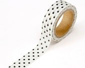 White with Black Dots Washi Tape - Decorative Adhesive Tape - Scrapbooking Paper Craft Party Supplies Il_170x135