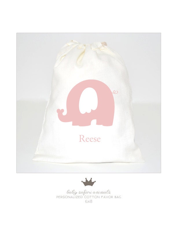 baby safari animals: favor bags personalized