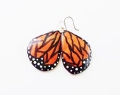 Butterfly Wing Earrings, monarch butterfly, polymer clay, butterfly earrings, monarch butterflies, gifts for mom