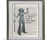 A Little Bigger Darling, Decorative Arts , Home Decor, Wall Decor, Home & Living Page Art, Mixed Media Art, Favorite Movie Quote