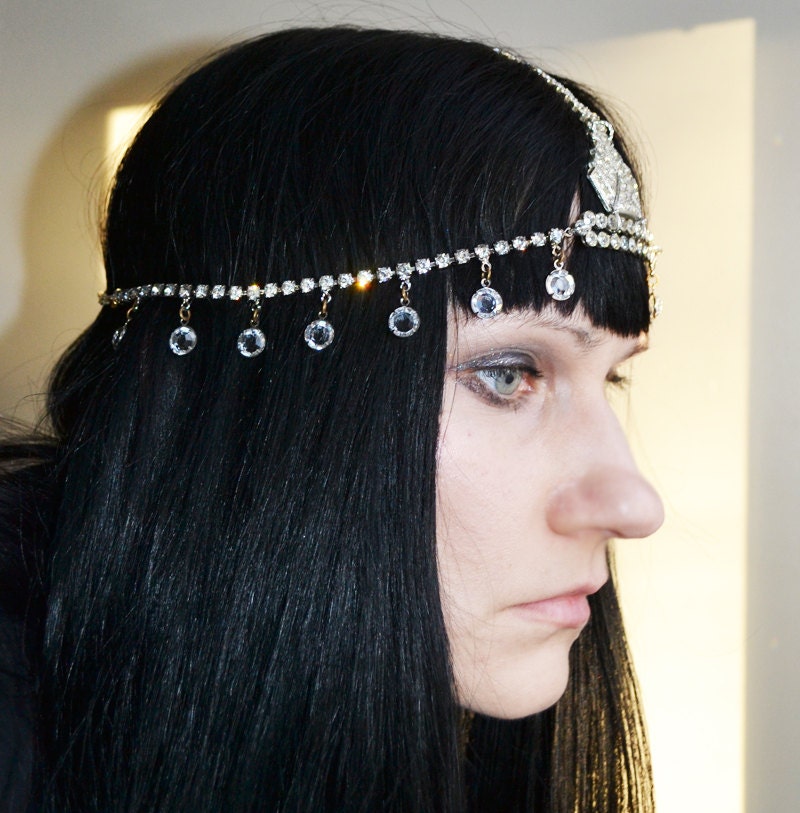 Items similar to Art Deco Rhinestone Headdress Tiara Ready to Ship on Etsy