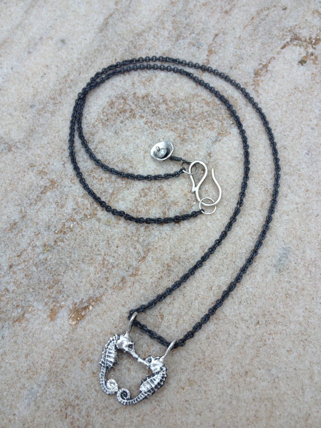 Kissing Seahorse Necklace