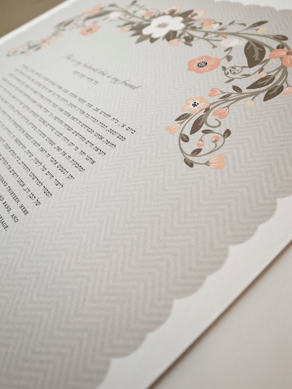 Ketubah - Flower Garland
