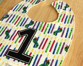 Eric Carle Hungry Caterpillar 1st Birthday : Plastic Lined Bib