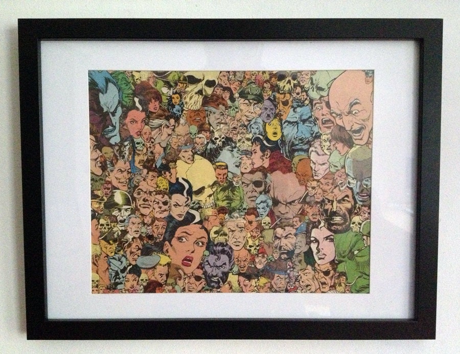 Faces Comic Collage
