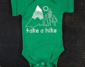 Take a Hike Graphic Baby Bodysuit By TrulySanctuary, Great Baby Shower Gift, First Birthday Gift Or Party Favor