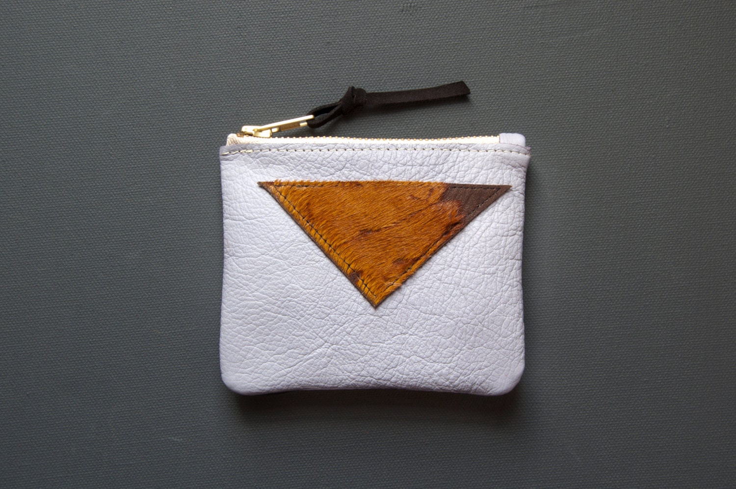 LAVENDER Leather Change Purse. Small Leather Wallet. Pastel Leather Wallet