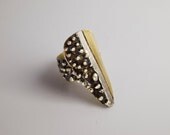 Triangle Ring -  Contemporary Design - Mixed Metal - Adjustable