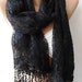 Mothers Day gift Tulle Scarf - Lace scarf - black scarf