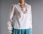 1970's hungarian folk blouse