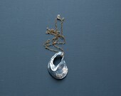 OCEAN BLUE Sea Shell Necklace. Summer Necklace. Shell and Brass Necklace