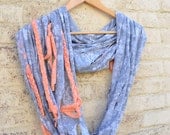 Hand Dyed Infinity Scarf - OOAK Infinity Scarf - Spring Infinity Scarf - Organic Cotton